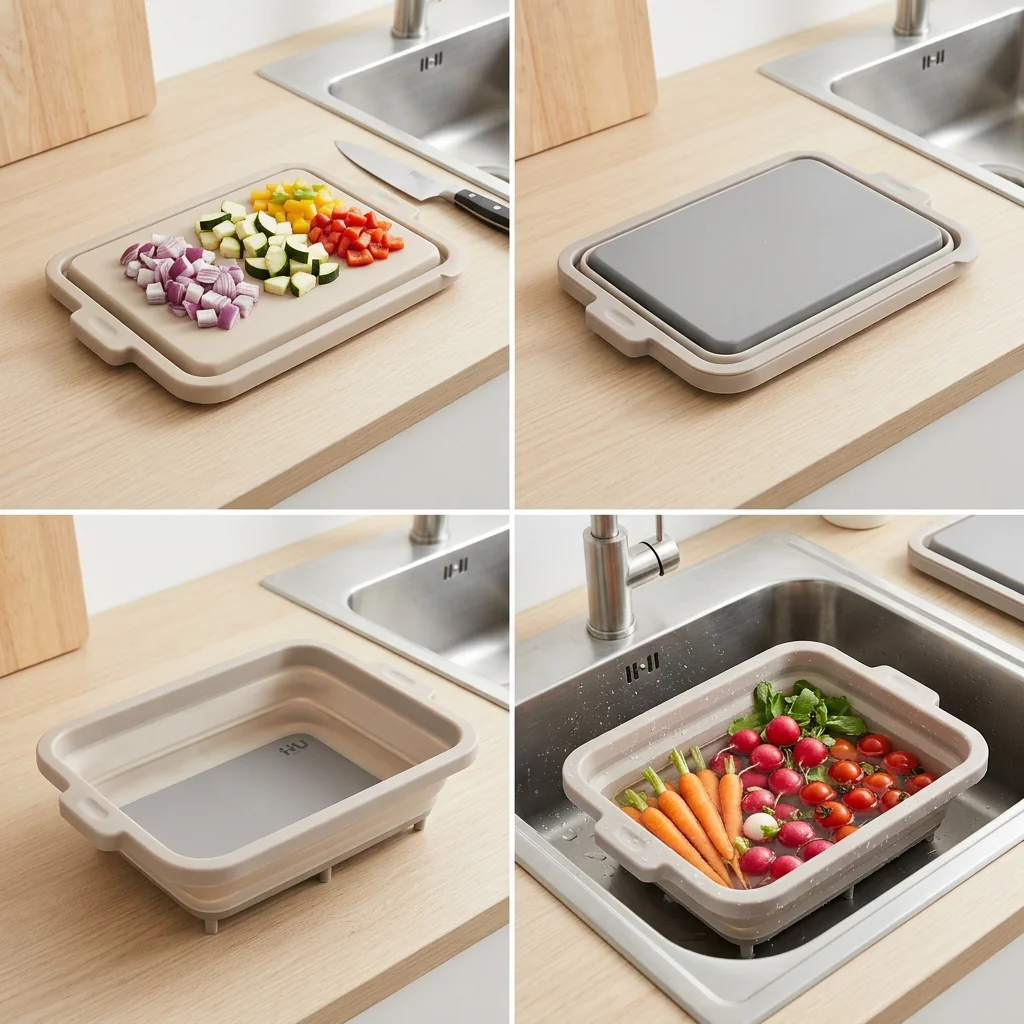 4-IN-1 Expandable Prep And Serve Tub (Red)