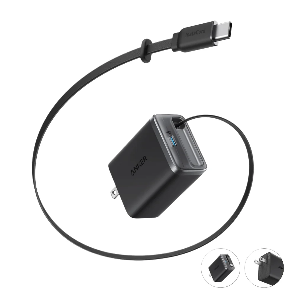 Anker Nano 35W Fast Charger with Retractable Cable