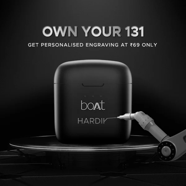 boAt Airdopes 131 TWS Bluetooth Earbuds with Mic, 60H Playtime, Fast Charging & IWP Technology – Black