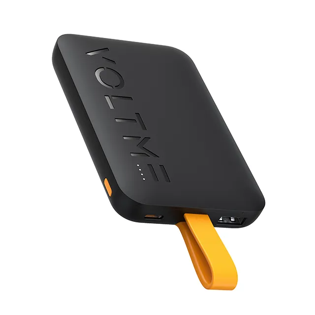 VOLTME Hypercore 10K Sling Power Bank 22.5W Built-In USB-C Cable 10,000mAh  Black