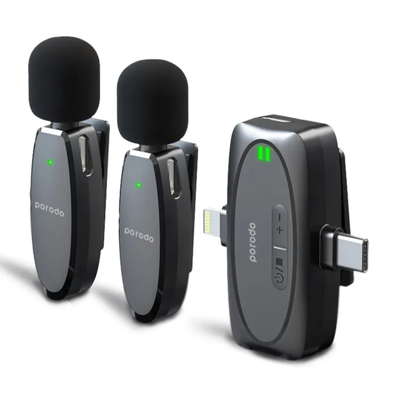 Dual Connector Lavalier Microphone Dual Mic