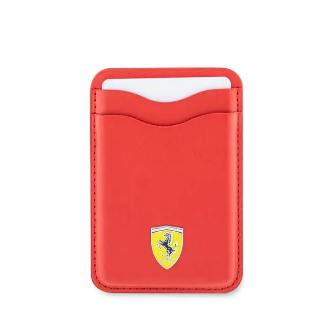 Ferrari Wallet Card Slot case red Leather MagSafe