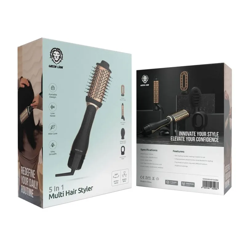 Green Lion 5 In 1 Multi Hair Styler - Gold & Black